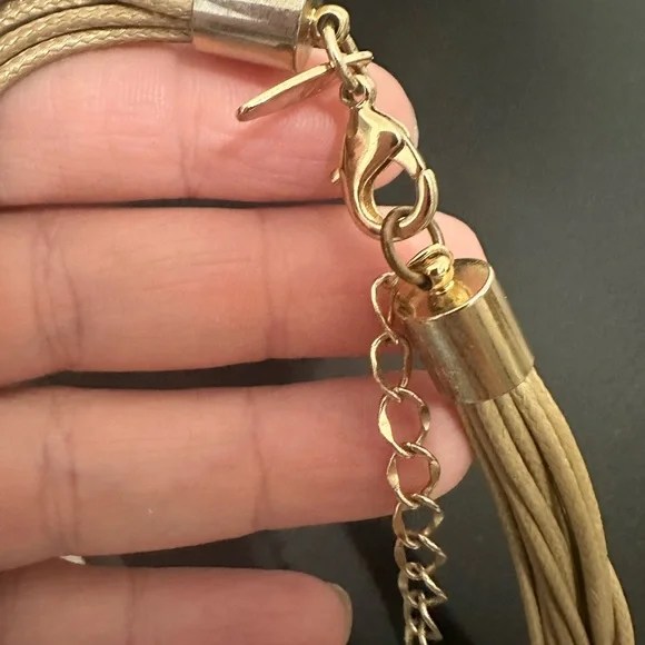 NY & Company Multi-Strand Layered Cord Necklace – Gold Tone - Picture 4 of 5